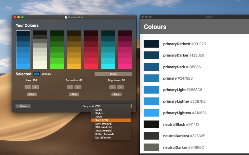 modern colour picker iphone screenshot 3
