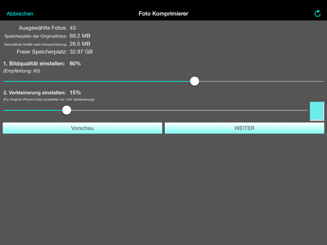 ‎Foto Komprimierer Screenshot