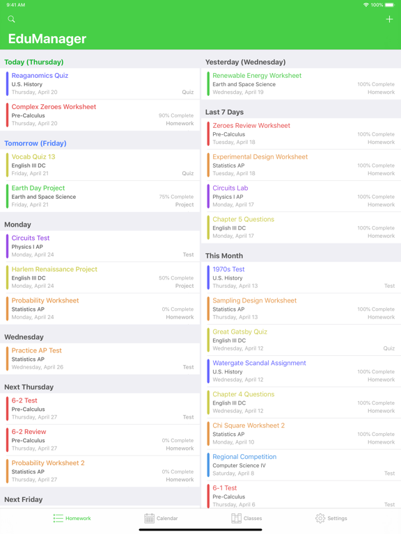 EduManager iPad screenshot 1 - Productivity app