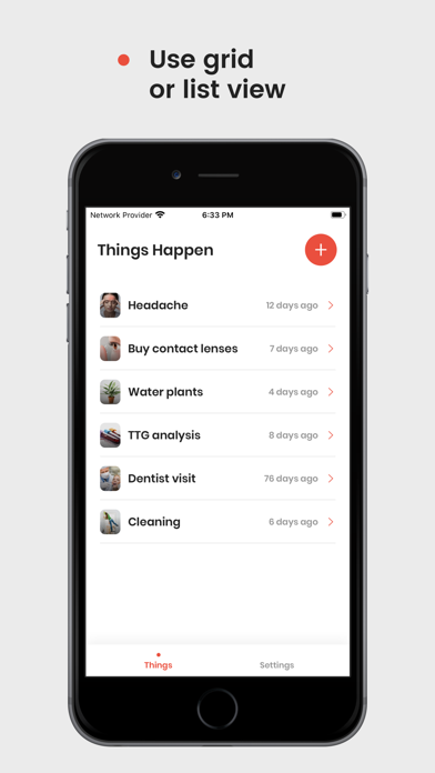 Things Happen - Life Tracker Screenshot
