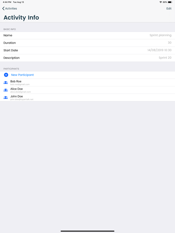 HyperMeeting iPad screenshot