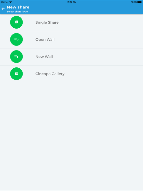 CincopaShare iPad screenshot 2 - Photo & Video app