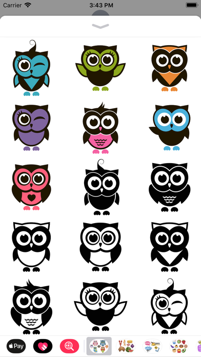 Owl Sticker Collection Screenshot