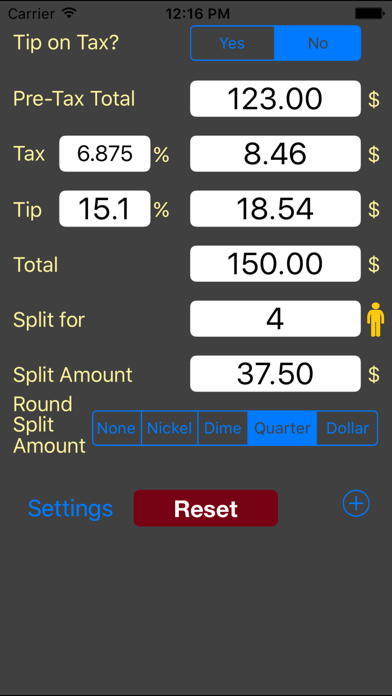 Screenshot #1 pour Smartest Tip Calculator