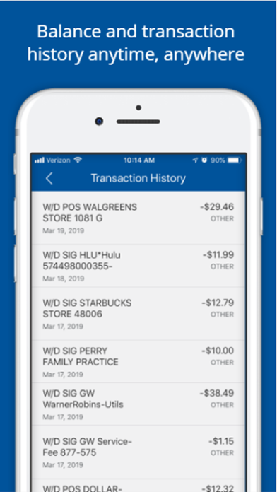 Robins Financial Cards App Screenshot