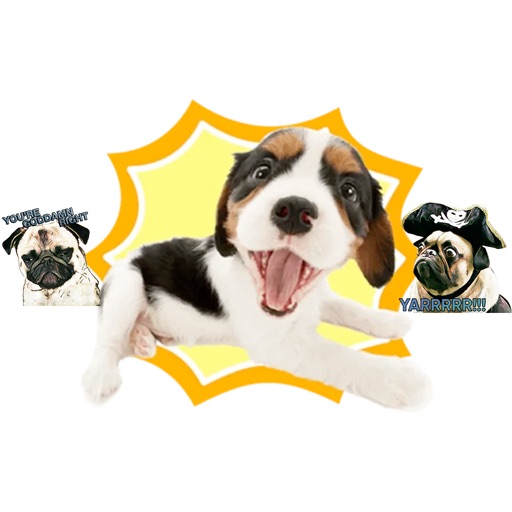 Stickers of crazy dogs icon