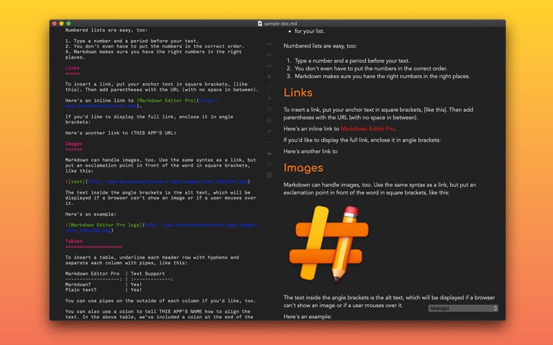 Markdown Editor Pro screenshot 2