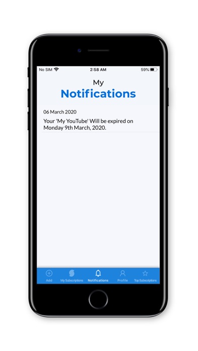 SMApp-Subscription Monitor App screenshot