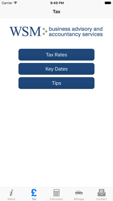 WSM Tax App Screenshot