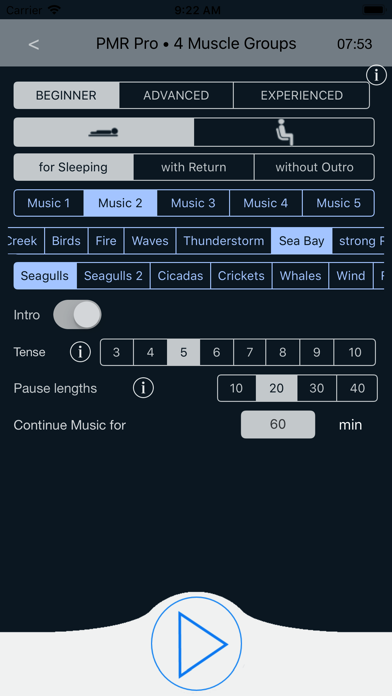 Progressive Muscle Relaxation. Screenshot