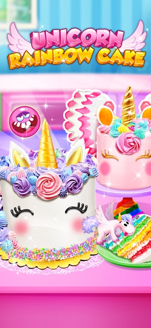 unicorn food rainbow cake
