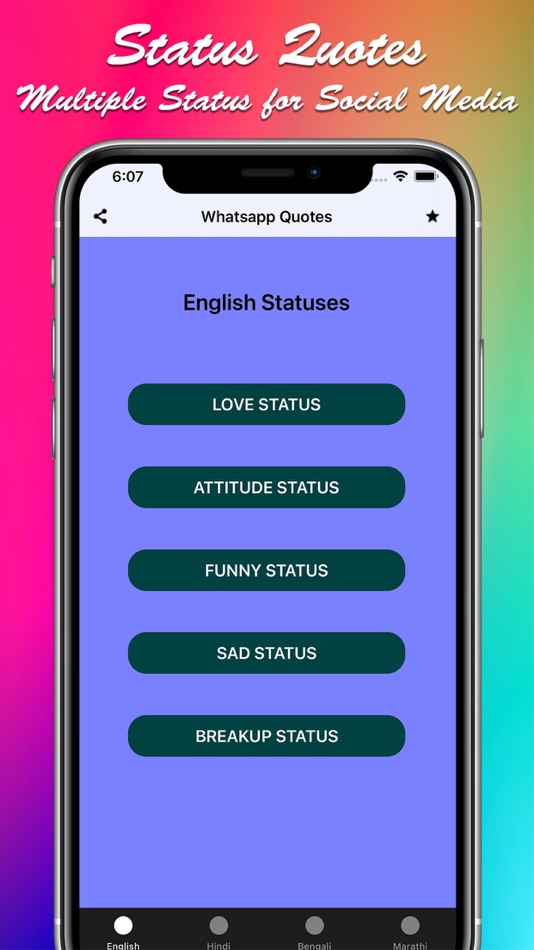 #6. Status & Quotes - Status Maker (iOS) 由: Nazia Hussain
