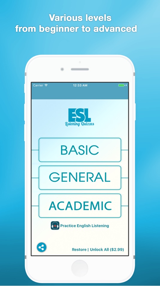 #1. ESL English Listening Test (iOS) 由: An Tran