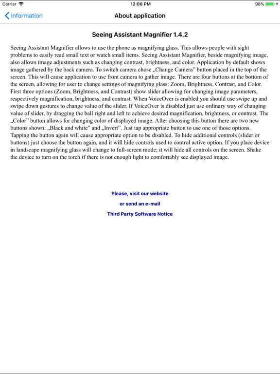 Seeing Assistant Magnifier iPad screenshot 4 - Utilities app