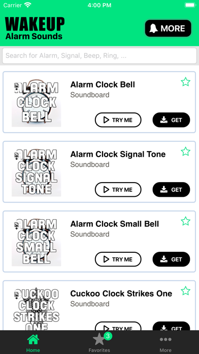 Screenshot #1 pour Wake Up Alarm Sounds