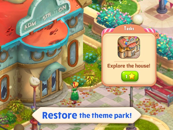 Matchland: Build A Theme Park iPad app afbeelding 1