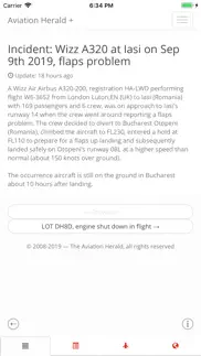 the aviation herald - feed iphone bildschirmfoto 2