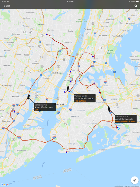 Gateway Global Shuttle Tracker iPad screenshot 1 - Travel app