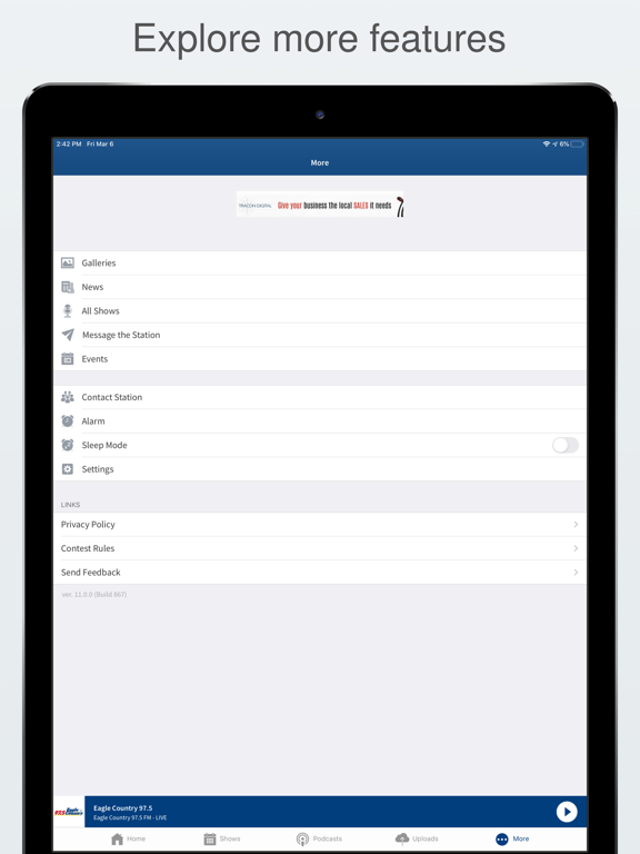 Eagle Country 97.5 iPad screenshot 6 - Music app