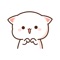 This is a cute little cat sticker app, which adds fun to chat