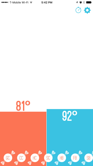 Range cooking thermometer Screenshot
