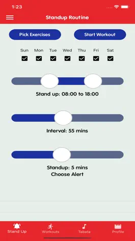 Game screenshot Standup Workouts Timer mod apk