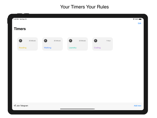 Timer - Create Multiple Timers iPad app afbeelding 2