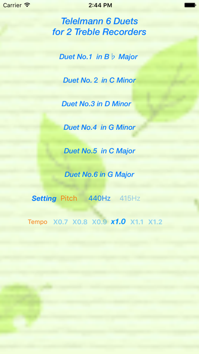 How to cancel & delete Telemann 6  Duets for 2 Treble Recorders from iphone & ipad 1