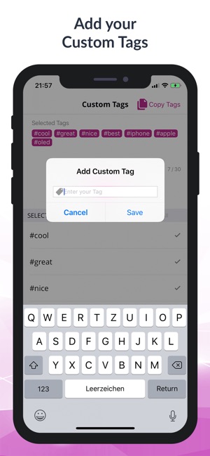 iphone screenshots - auto like tags instagram