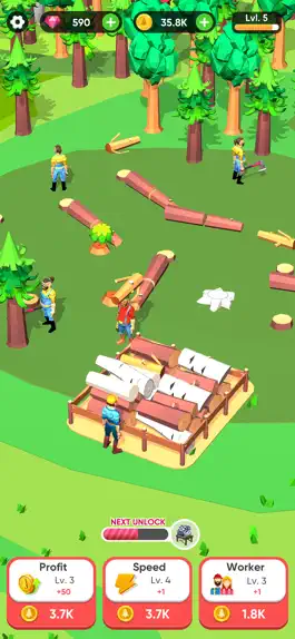 Game screenshot Idle Lumber Mill apk