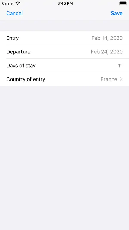 Schengen Stay Planner screenshot 5 of 7