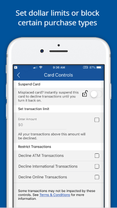 Robins Financial Cards App Screenshot