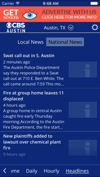 CBS Austin WX Screenshot