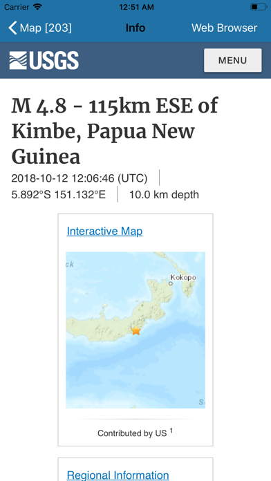 Earthquake+ Alerts, Map & Info Screenshot