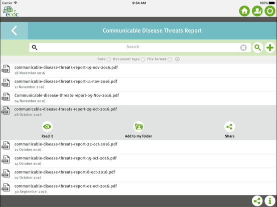 Screenshot #5 pour ECDC Threat Reports