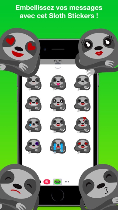 Screenshot #1 pour Paresseux Stickers