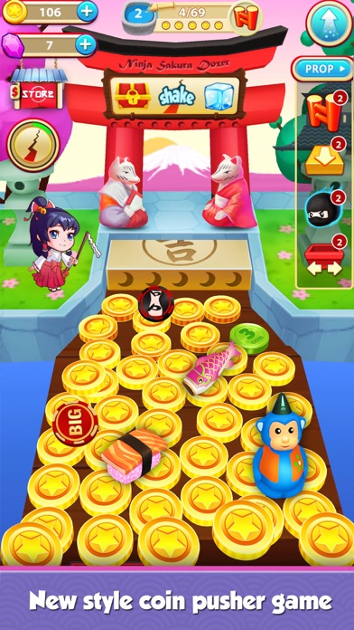 Coin Mania: Ninja Sakura Dozer Screenshot