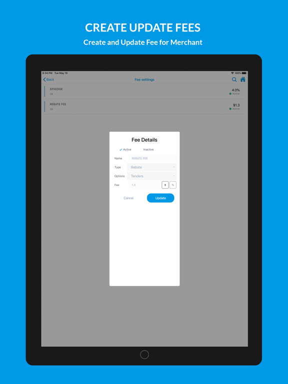 retailcloud partner admin iPad screenshot
