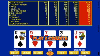 AAA Bonus Poker screenshot 1