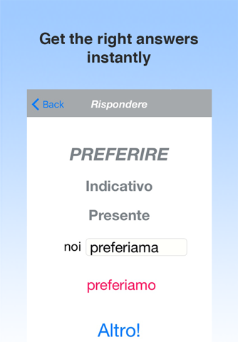 Italian Verbs Quiz screenshot 3