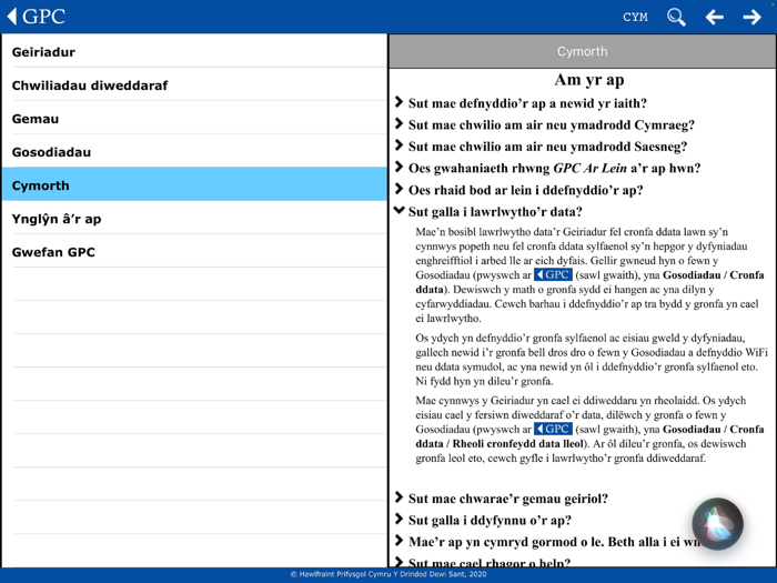 GPC Geiriadur Welsh Dictionary