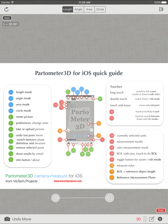 Screenshot #4 pour Partometer3D measure on photo