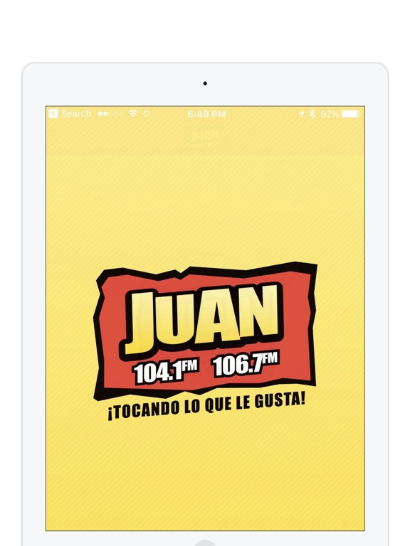 Juan 106fm iPad screenshot 1 - Entertainment app