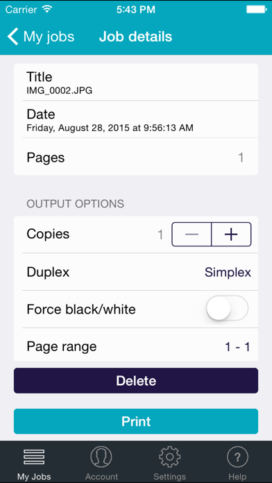 Print-Web for MobileIron Screenshot