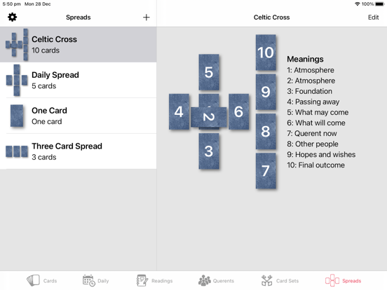 Tarot Journal iPad app afbeelding 4