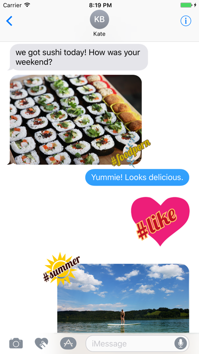 Screenshot #1 pour Hashtag Stickers