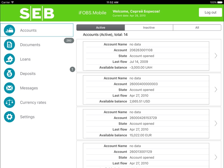 SEB Bank Ukraine for iPad