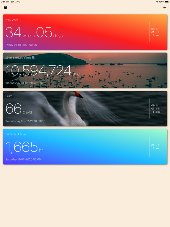 Ticking - Time Countdown iPad screenshot 1 - Utilities app