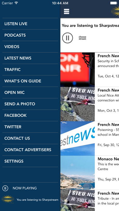 Screenshot #1 pour Riviera Radio News