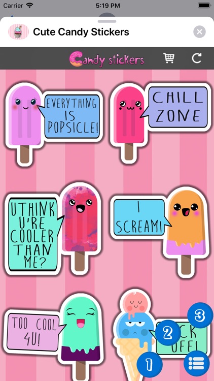 Cute Candy Stickers